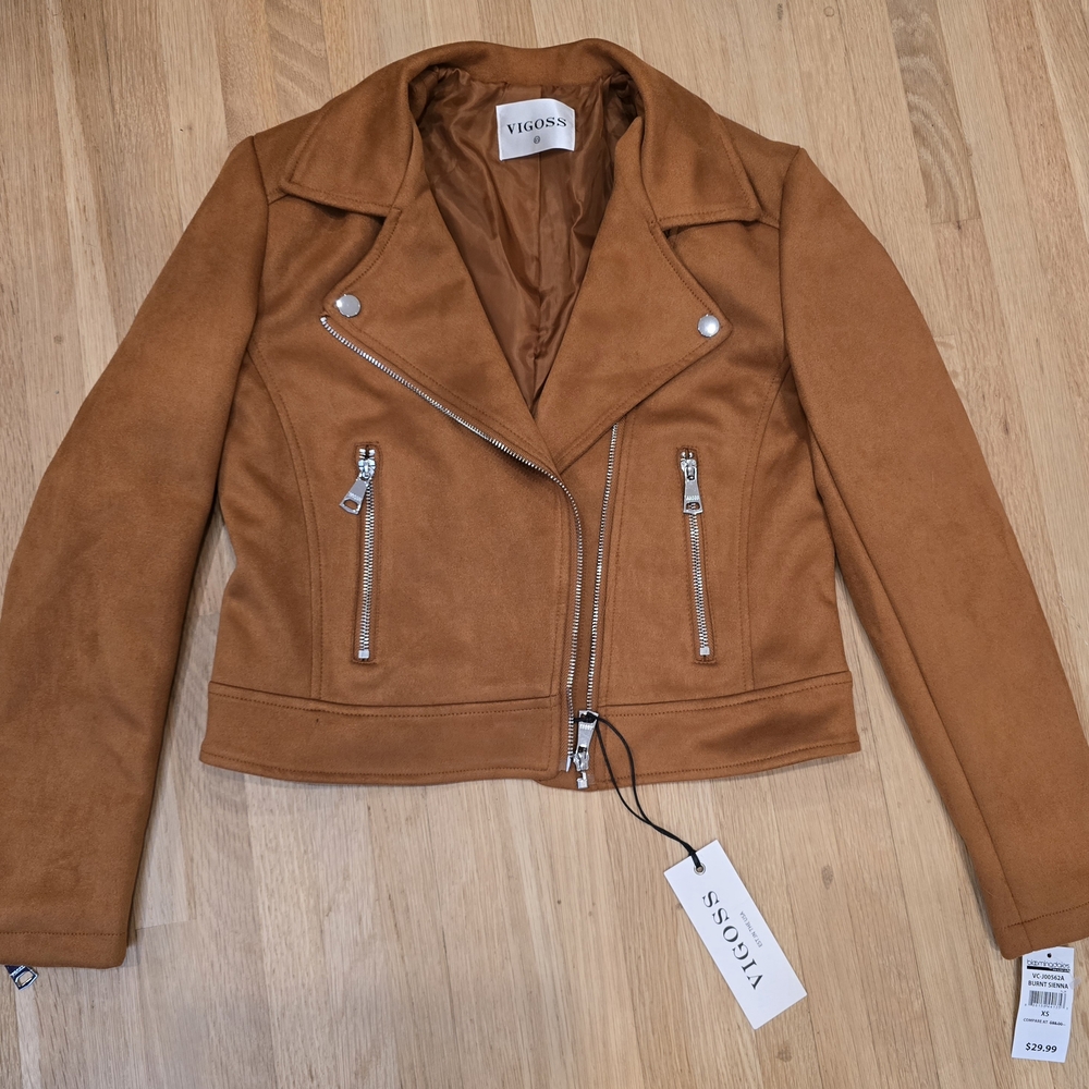 Vigoss Women's Brown Leather Jacket